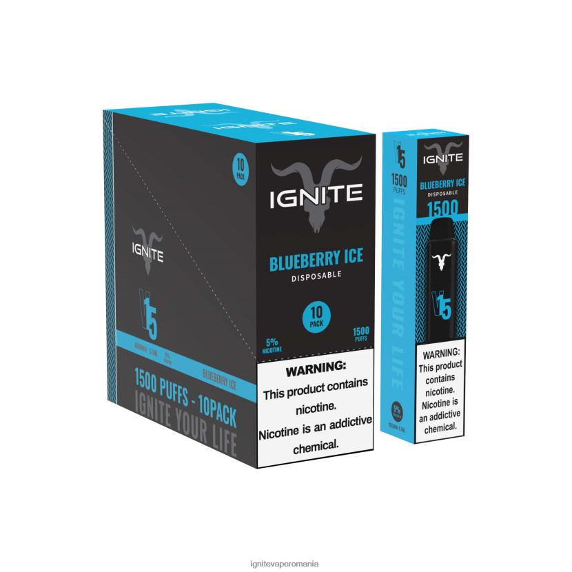 gheață albastră Ignite vape sales - IGNITE V15 vape pen 10-pachet 024X0V96