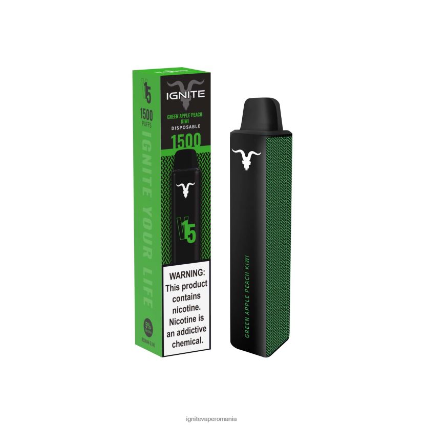 mar verde piersici kiwi Ignite vape Bucharest - IGNITE V15 stilou vape 024X0V112