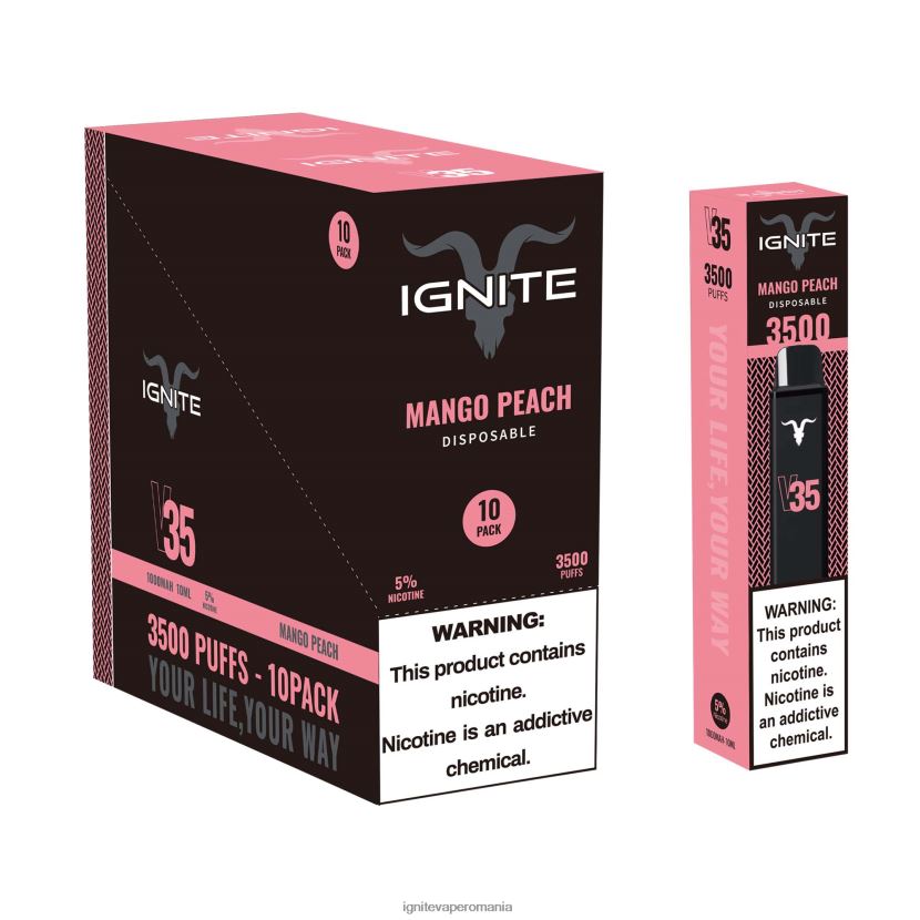 banană căpșuni Ignite vape flavours - IGNITE V35 vape pen 10-pachet 024X0V128