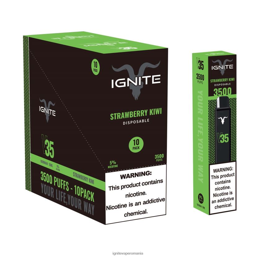 kiwi de căpșuni Ignite vape price - IGNITE V35 vape pen 10-pachet 024X0V127
