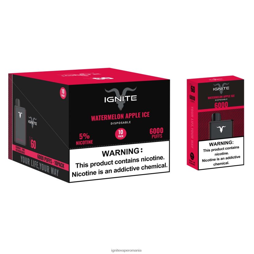 banană căpșuni Ignite vape price - IGNITE V60 vape pen 10-pachet 024X0V27