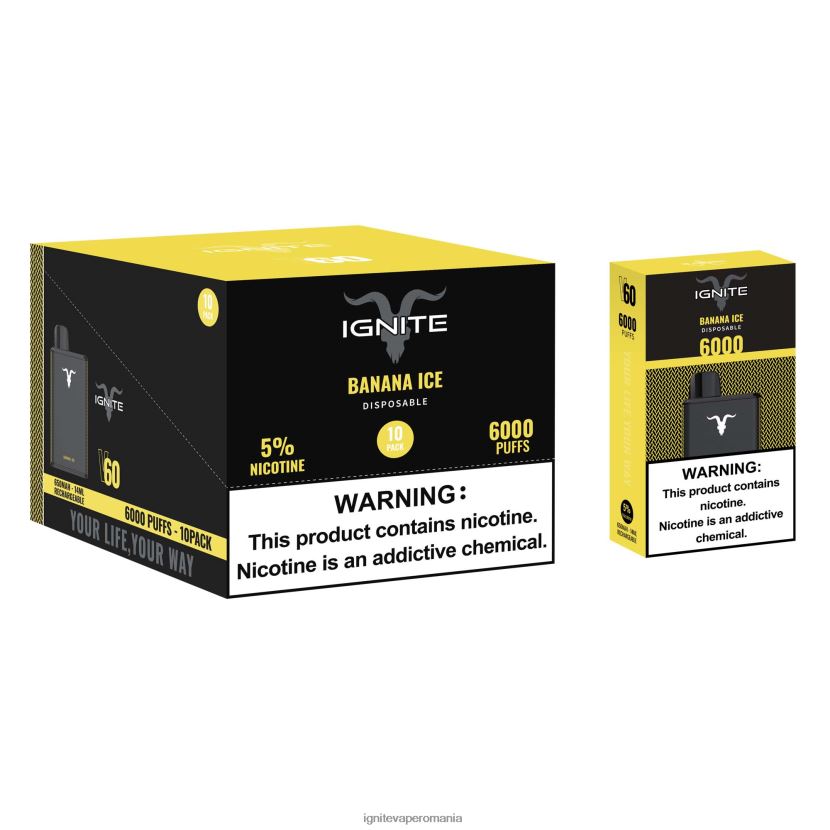 banană căpșuni Ignite vape price - IGNITE V60 vape pen 10-pachet 024X0V27